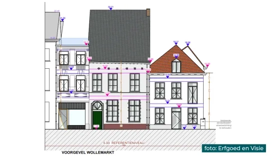 Historische panden aan Wollemarkt krijgen 18de-eeuwse uitstraling terug