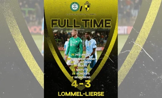 Lierse verliest met 4-3 in en tegen Lommel