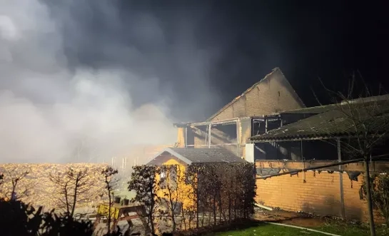 zware stalbrand Merksplas