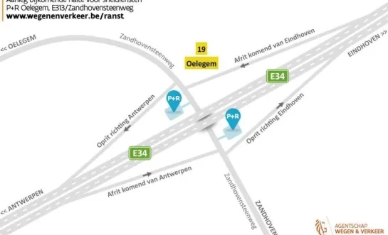 Snelbus krijgt halte aan carpoolparking in Oelegem