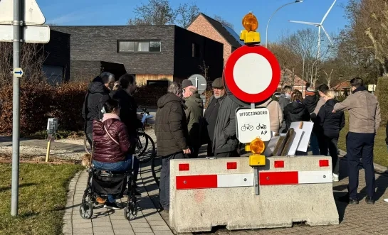 knip protestactie Leemanslaan Olen