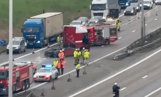 Ongeval vrachtwagens A12