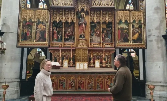 interieur Sint-Gummaruskerk in Lier