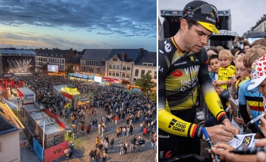Wout van Aert tijdens Herentals Fietst en Feest vorig jaar