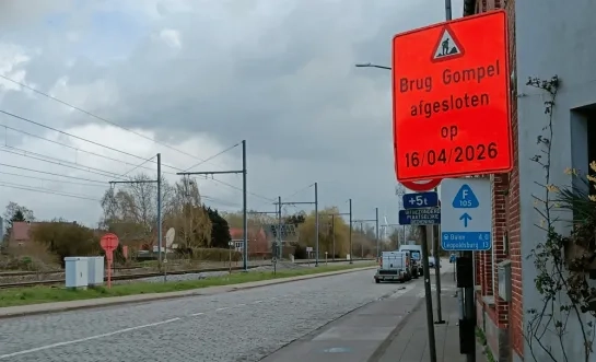 brug Gompel afgesloten