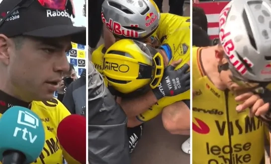 Vreugde en emotie bij Wout na winst in Parijs-Roubaix