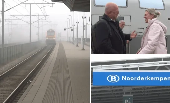 Treinen in station Noorderkempen