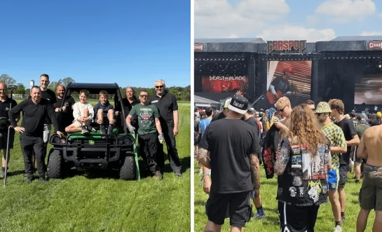 Opbouw Graspop Festivalterrein