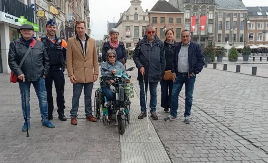 belijning blinden slechtzienden Lier 