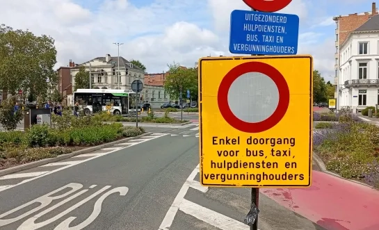 Eénrichtingsverkeer op De Vesten in Mechelen