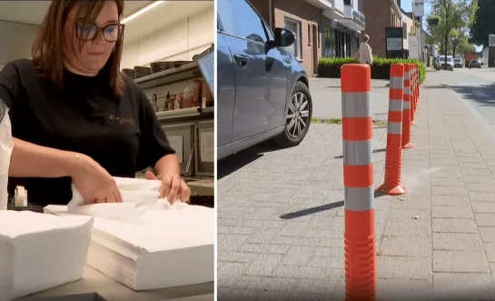 Paaltjes voor broodjeszaak in Lichtaart zorgen voor commotie