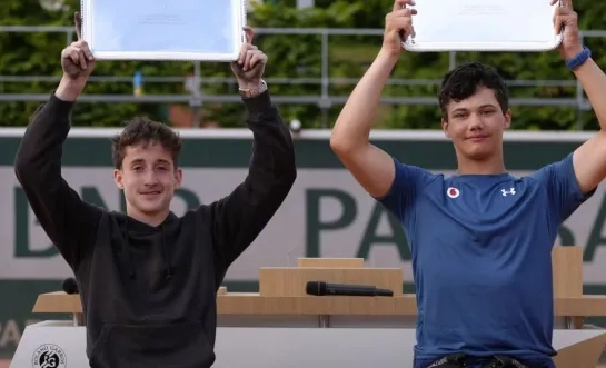 Alexander Lantermann (links) wint tweede Grand Slam in het dubbelspel bij junioren