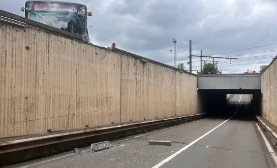 ongeval bus tunnel Leopoldplein station Lier