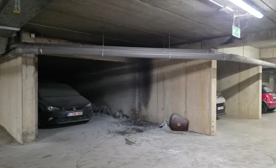 Brand in parkeergarage appatementsgebouw