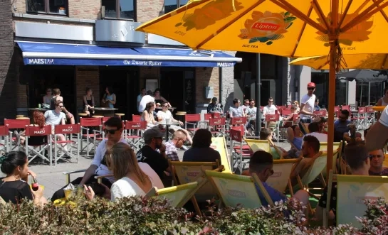 Café de zwarte ruiter