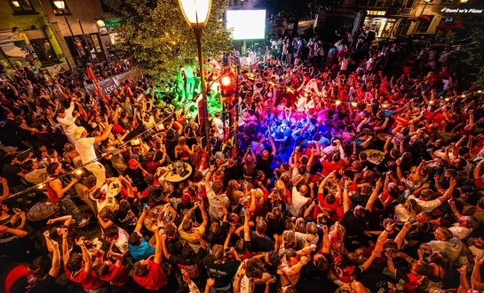 Feest bij de Zwarte Ruiter tijdens België-Senegal