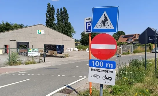 Appeldonkstraat enkelrichting Willebroek-Noord