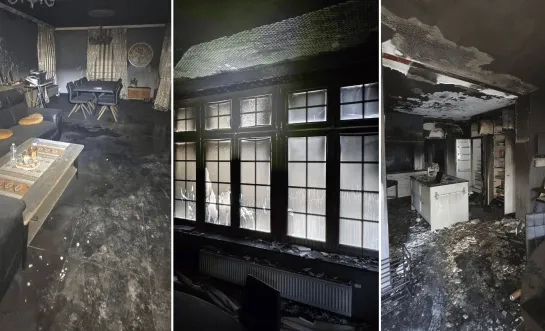 Schade na brand in Itegem