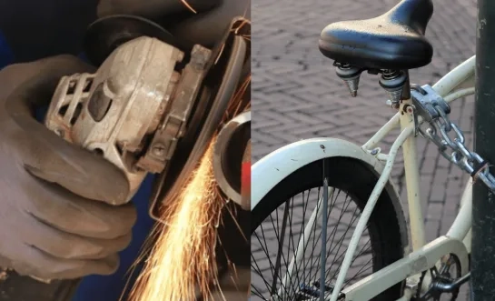 slijpschijf fietsendief 