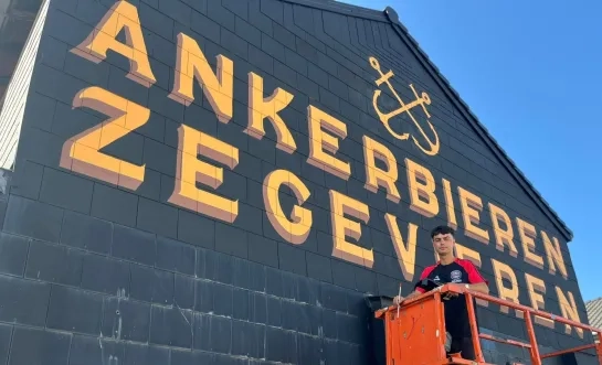 Muurschildering Ankerbieren Racing Mechelen