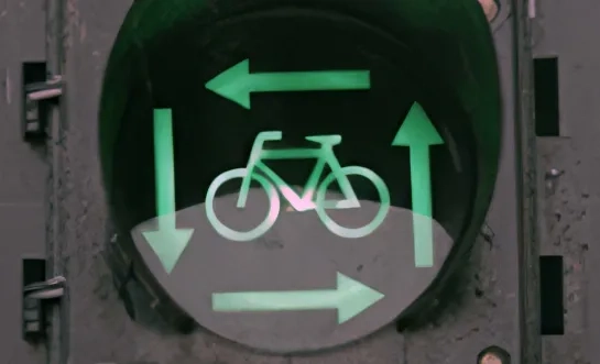 Verkeerslicht fietsers gelijk groen