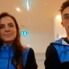 Hanne en Stijn Desmet shorttrack schaatsen