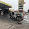 bestelwagen brandt volledig uit RTV
