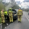 brandende wagen oprit E313 Grobbendonk