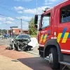 Geraakte auto door trein in Herentals