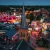 Dronebeeld Gladiolen avond