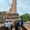 nieuwe brug kasteelruine Ter Elst 