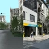 Links: Gasthuisstraat nu / Rechts: 3D-afbeelding Gasthuisstraat