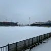 terrein stadion De Leunen ASV Geel sneeuw
