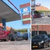 Lange files aan tankstation in Baarle-Hertog
