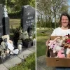 Lindsey Dierckx knuffels op kindergraven
