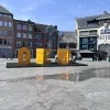 Gele letters op Markt Geel
