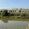 Nieuwe borchtbrug over Afleidingsdijle Mechelen