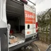 Bestelwagen leeggeroofd dakwerken Stessens Arendonk