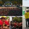 WK voetbal op groot scherm 