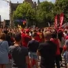 Groot scherm tijdens WK voetbal