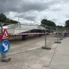 Tangent Mechelen fietspad voetpad afgesloten Borchtbrug