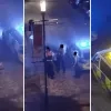 Agent slaat geboeide man in het gezicht