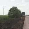 Brand langs berm E34