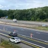 brug E19 Mechelen Dijle twee versmalde rijstroken Brussel