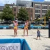 Lisa Van den Vonder en Sarah Cools op het BK Beachvolley in Leuven
