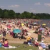 De Nekker drukte recreatiedomein strand warm 
