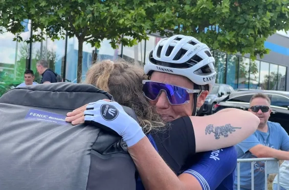 Wielrennen BK vrouwen Sanne Cant zilver